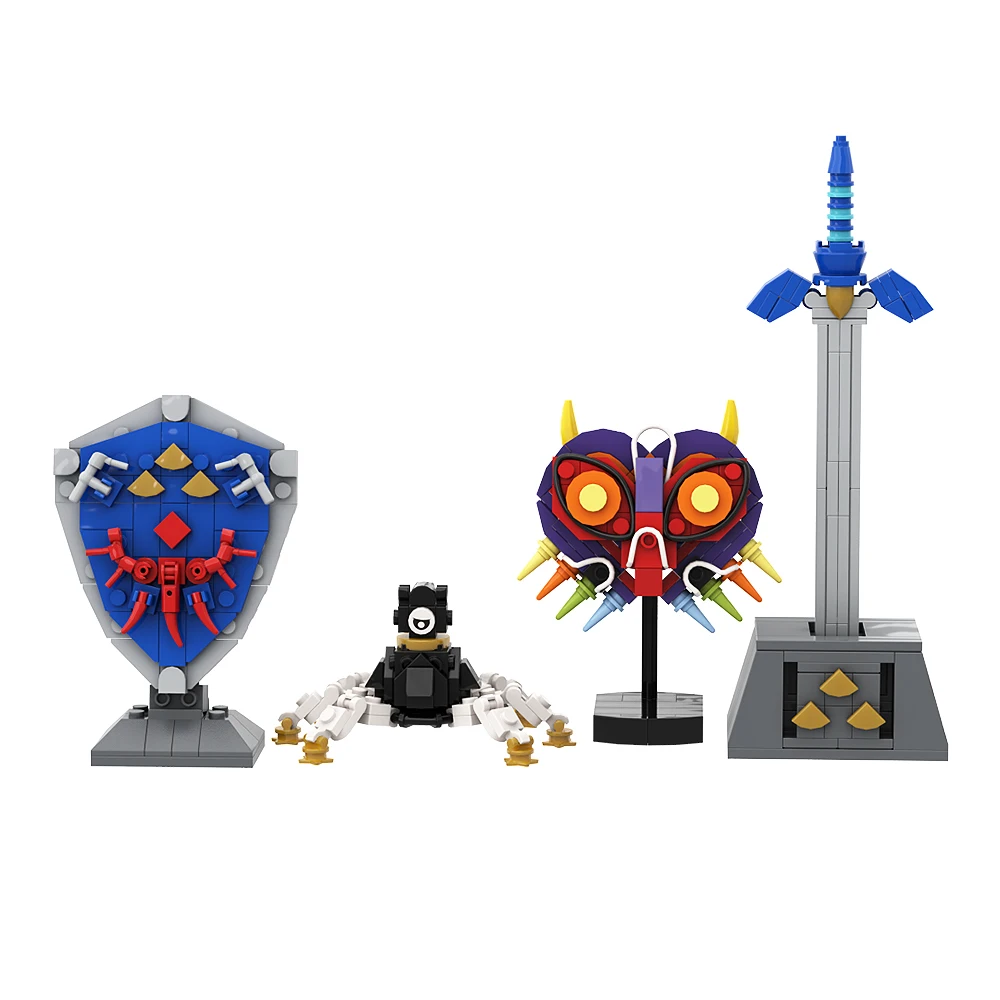 

MOC Game Zeldaeds Suit Ruins Master Sword Stable Hyruleds Shield Dark Master Sword Model Building Blocks Creativity Kids Toys