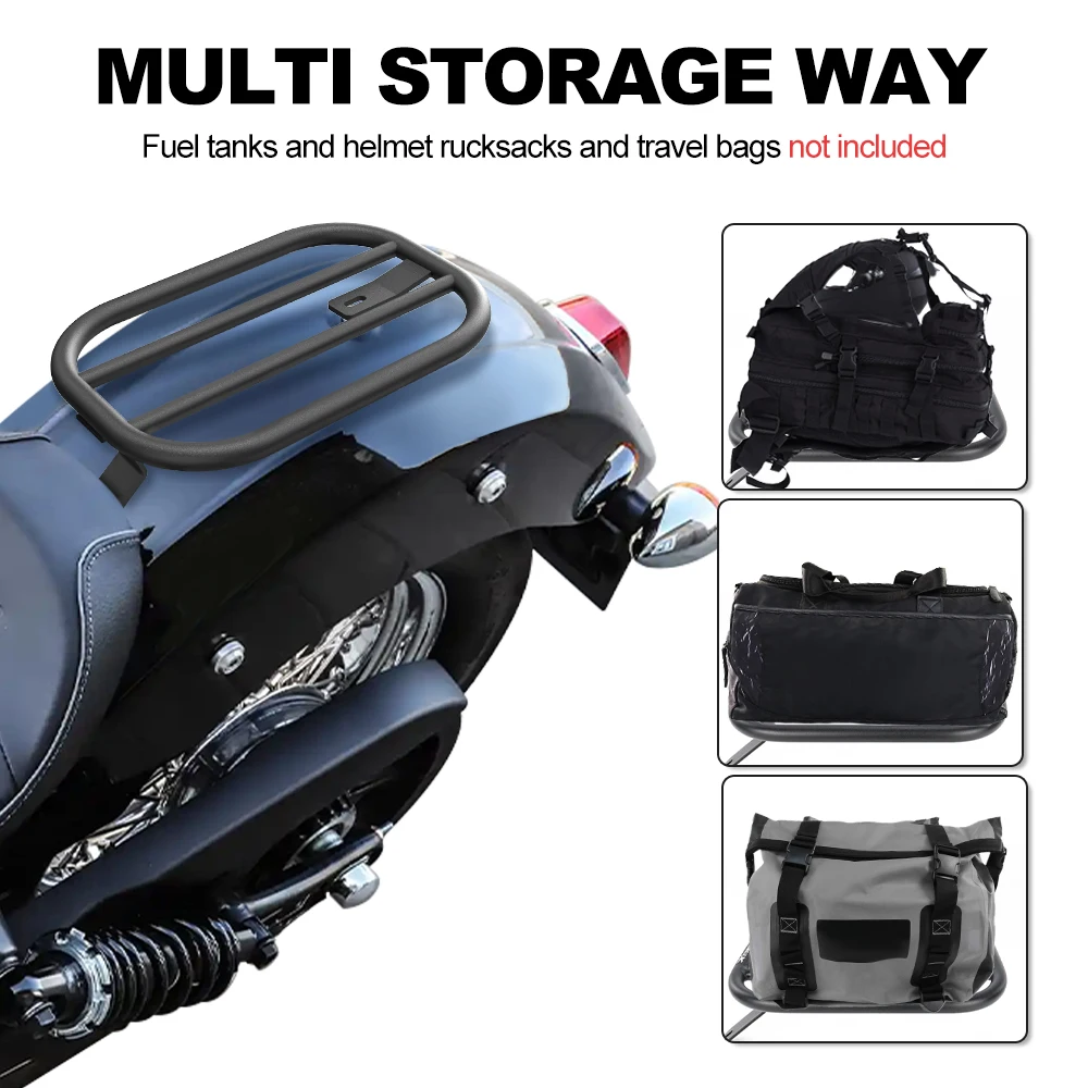 Motorcycle Rear Luggage Rack Fit For Indian Scout 2025-2026 Carrier Case Top Box Shelf Holder Cargo Holder Support Bracke