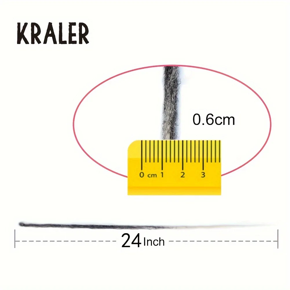 Estensioni Dreadlock da 24 pollici estensioni Loc sintetiche 0.6CM 100% estensione Dreadlocks permanenti fatti a mano a testa intera per uomo/donna