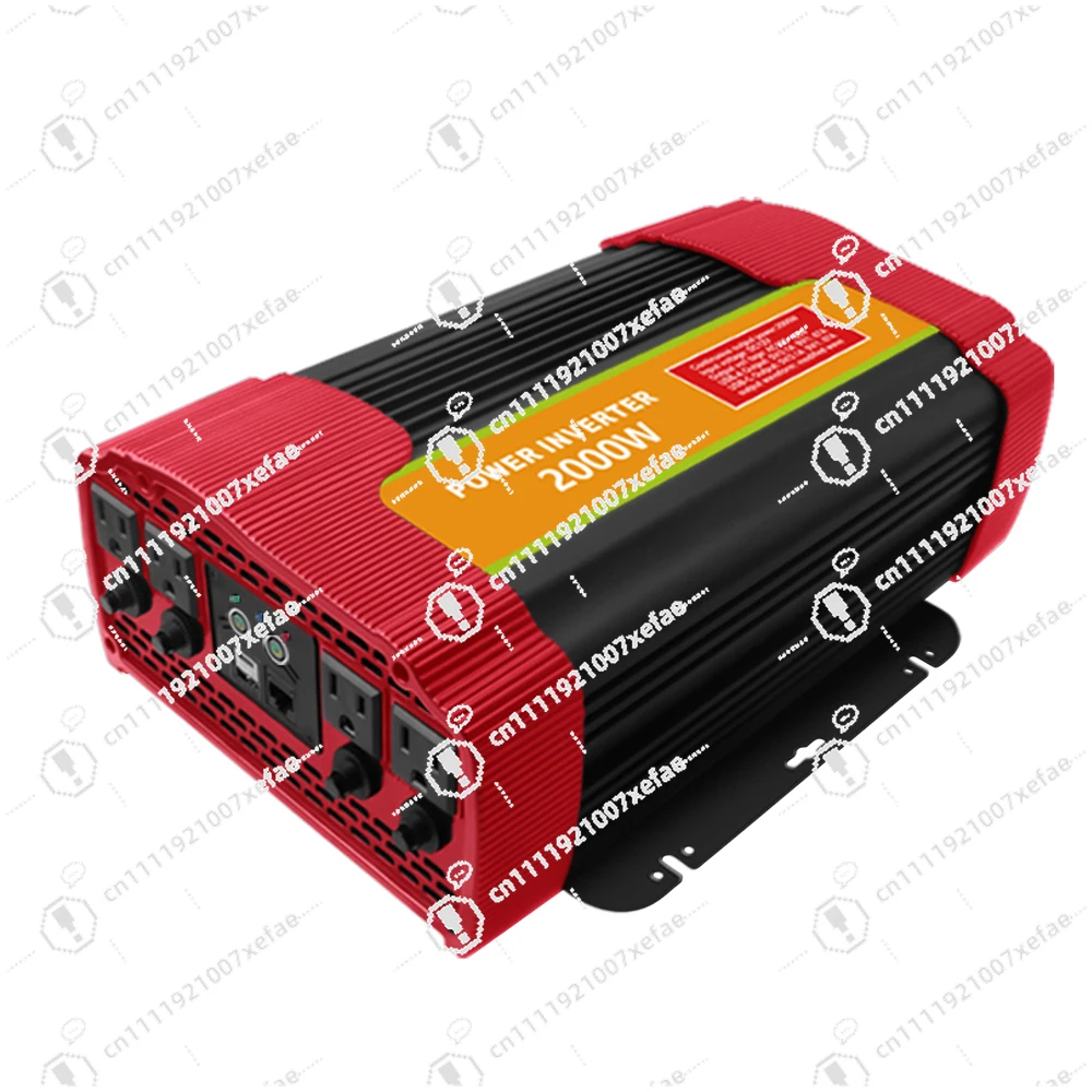 2000W lithium battery inverter 12V 110V high power automotive power inverter 60Hz American standard 2KW corrected sine wave