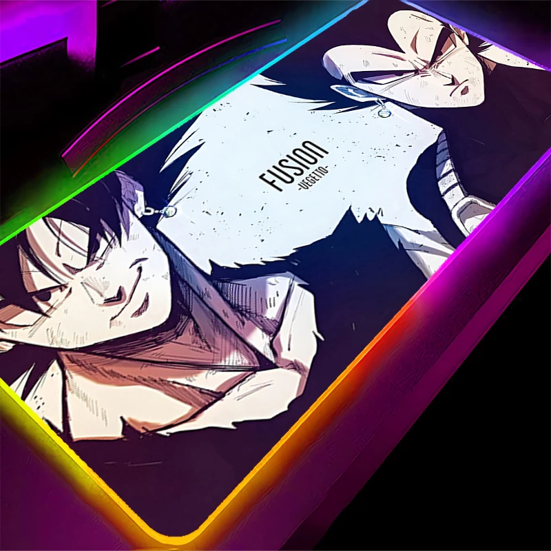 لوحة ماوس RGB Dragon Ball Trunks سجادة كبيرة من نوع سرعة الكمبيوتر لمشغلات الرياضات الإلكترونية ولوحة مفاتيح الكمبيوتر المحمول LED ولوحة الماوس المكتبية #3