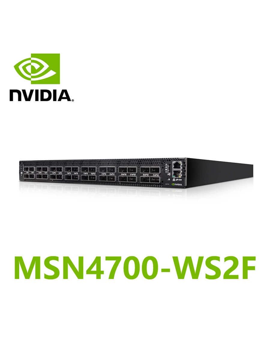 NVIDIA-interruptor Ethernet abierto Mellanox MSN4700-WS2F Spectrum-3 400GbE 1U, sistema Onyx 32x400GbE QSFPDD