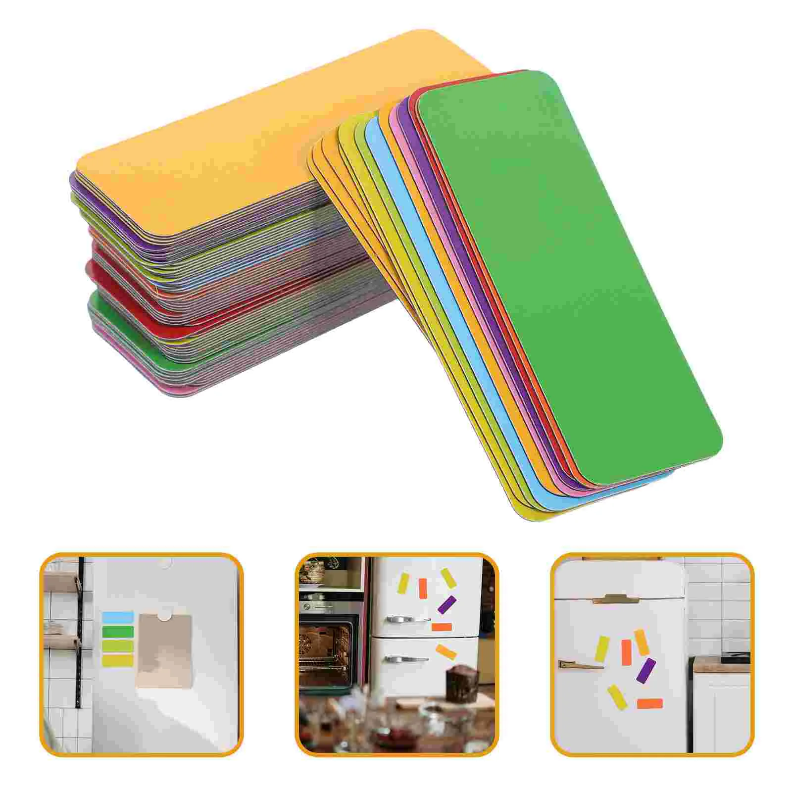 

72 Pcs Board Magnetic Label Refrigerator Magnets Erase Markers Fridge Dry Labels
