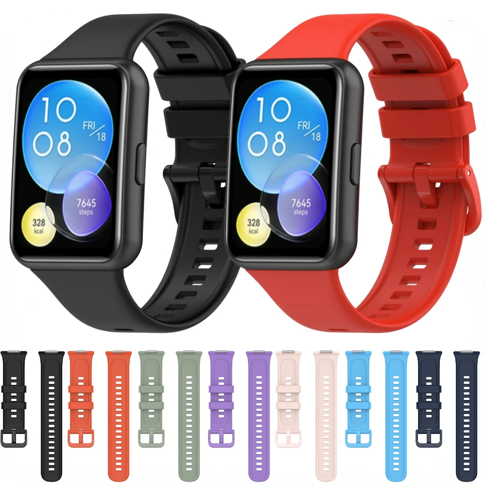 

Ремешок силиконовый для Huawei Watch Fit 2, оригинальный сменный Браслет для смарт-часов Huawei Watch fit2, аксессуары для спортивного браслета