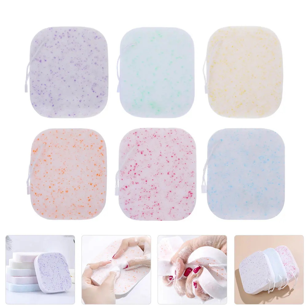 

6Pcs Premium Reusable Cleansing for Face Makeup Removal Hydrated Gentle Exfoliation Facial Sponge Women Men Travel