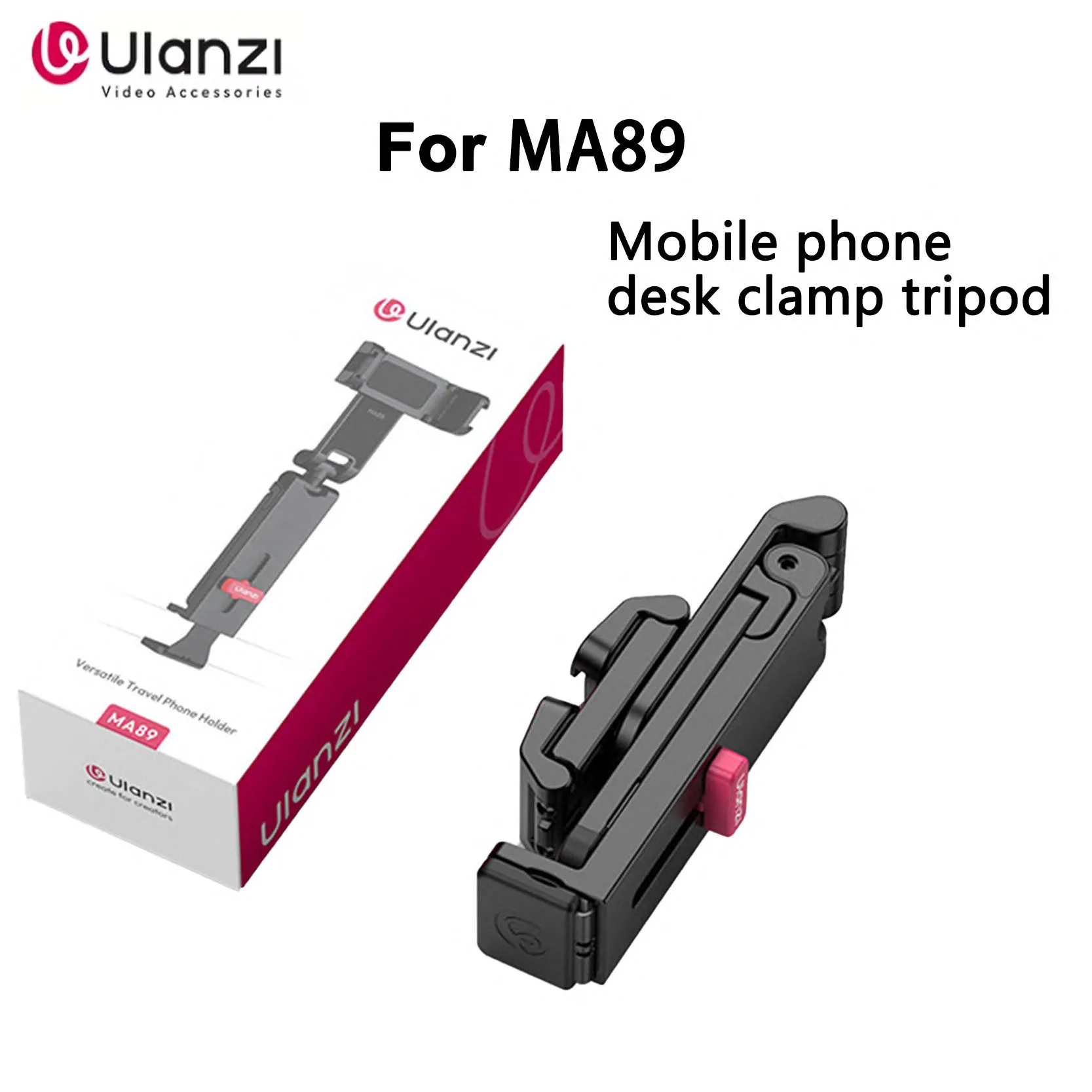 

Original Ulanzi MA89 Phone Desk Clamp Tripod Mini Portable Travel Phone Holder Foldable Support Frame Desktop Fixed Selfie Stick