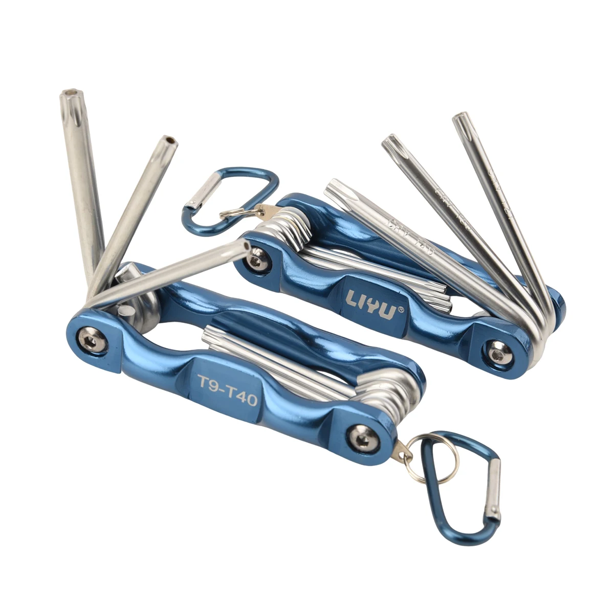 Набор складных ключей Torx 8-в-1 | Портативный набор ключей-звездочек с карабином для дома, качественный ручной инструмент Набор складных ключей Torx 8-в-1 | Портативный набор ключей-звездочек с карабином для дома, качественный ручной инструмент