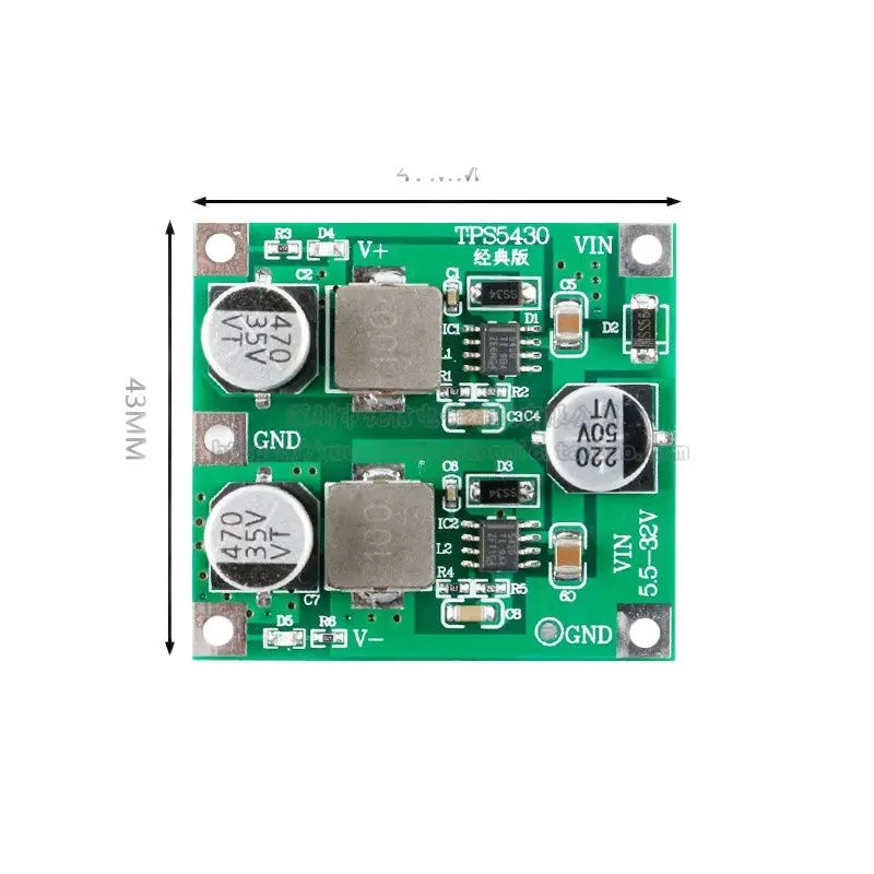 TPS5430 switching power supply module positive and negative regulated power supply surface mount board low ripple positive and n