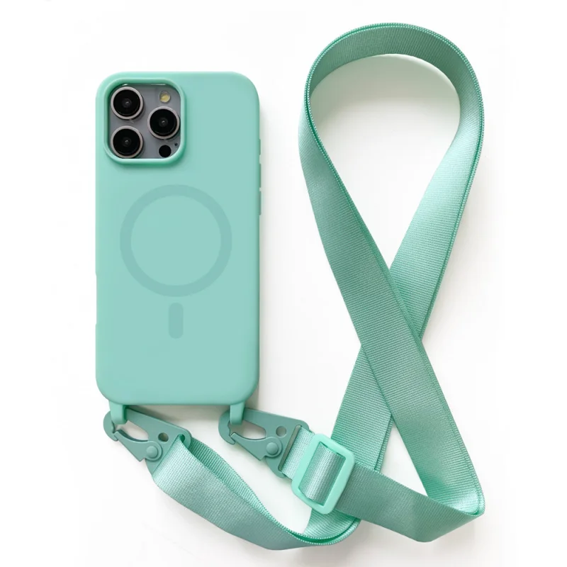 

Eagle Beak Buckle Webbing Lanyard Magnetic Phone Case Suitable foriPhone 16 Pro Max