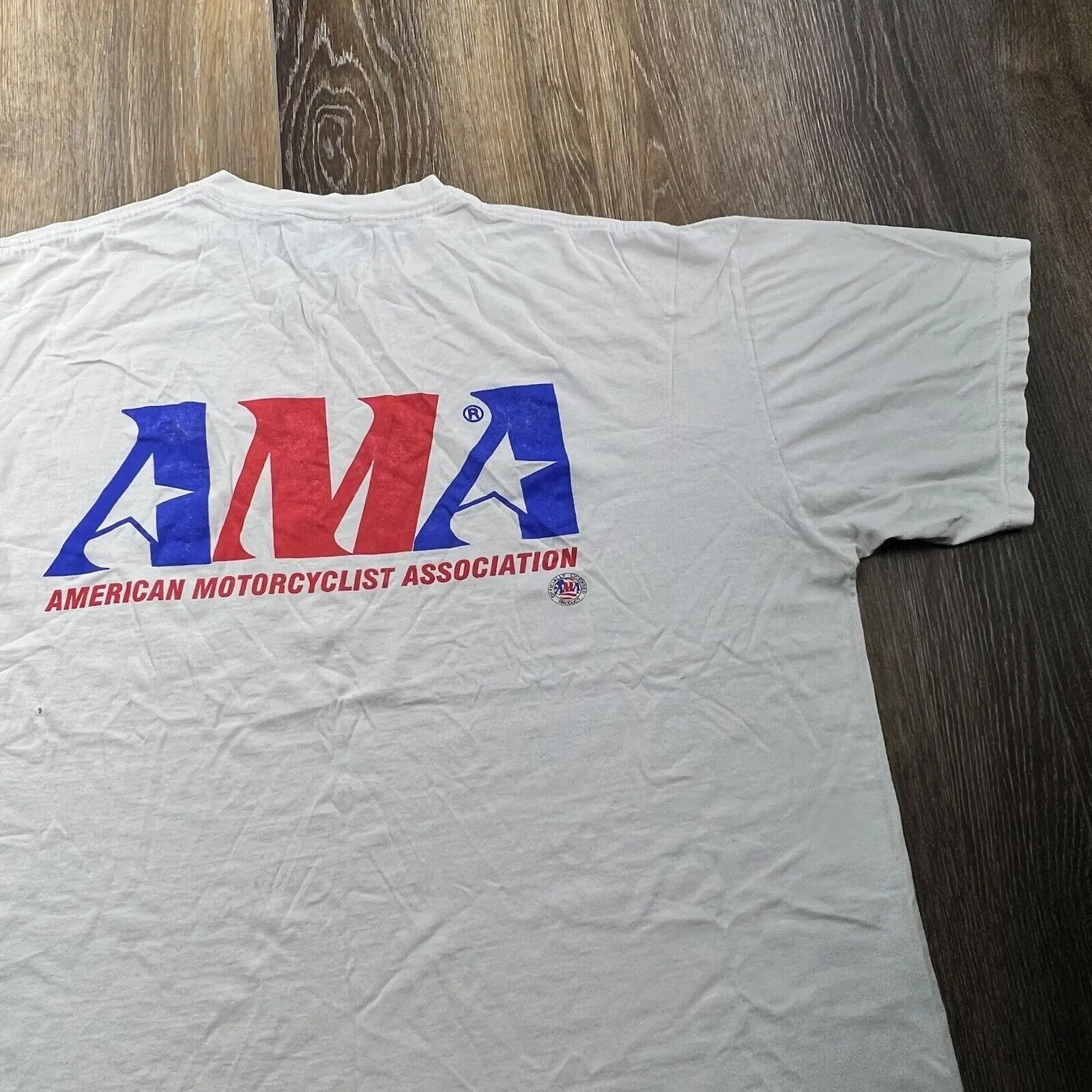 Vintage AMA Shirt Mens XXL White American Motorcyclist Association Racing Tee