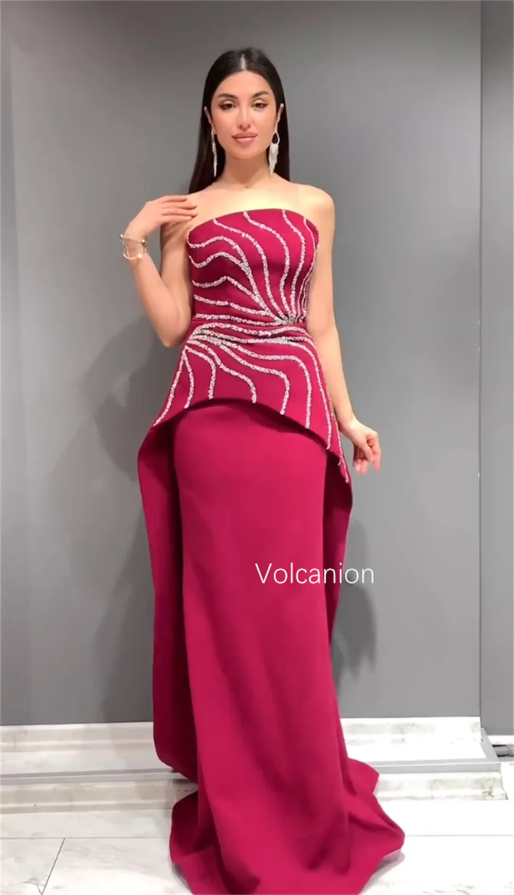 تخصيص جيرسي مطرزة الديكور حمالة ألف خط فساتين طويلة مناسبة مخصصة كلاسيكية متألقة مساء رسمي