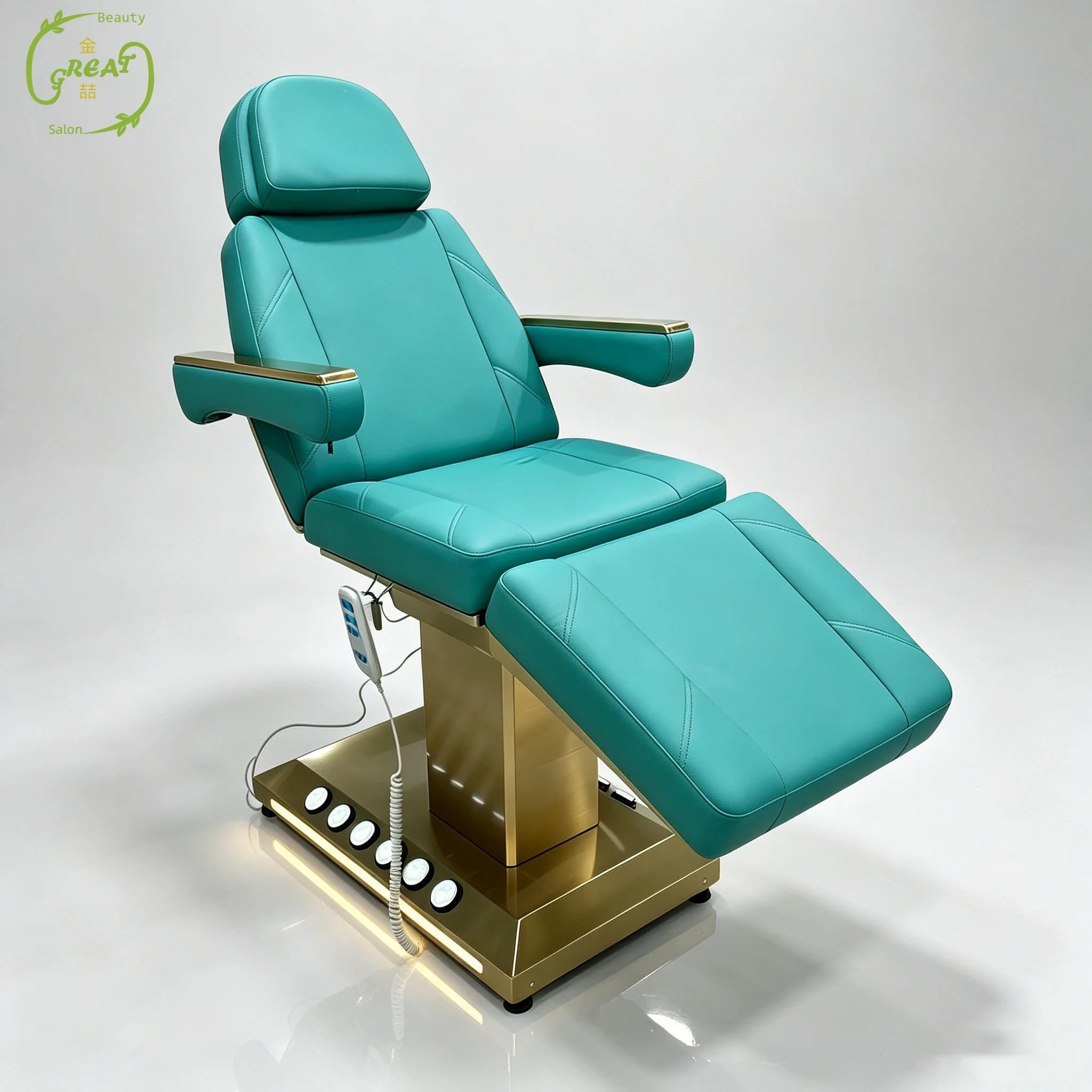 Modern Brown Massage Table Estheticians Spa Waxing Physical Therapy Eyelashes Extended Electric Cosmetic Facial Beauty Lash Beds