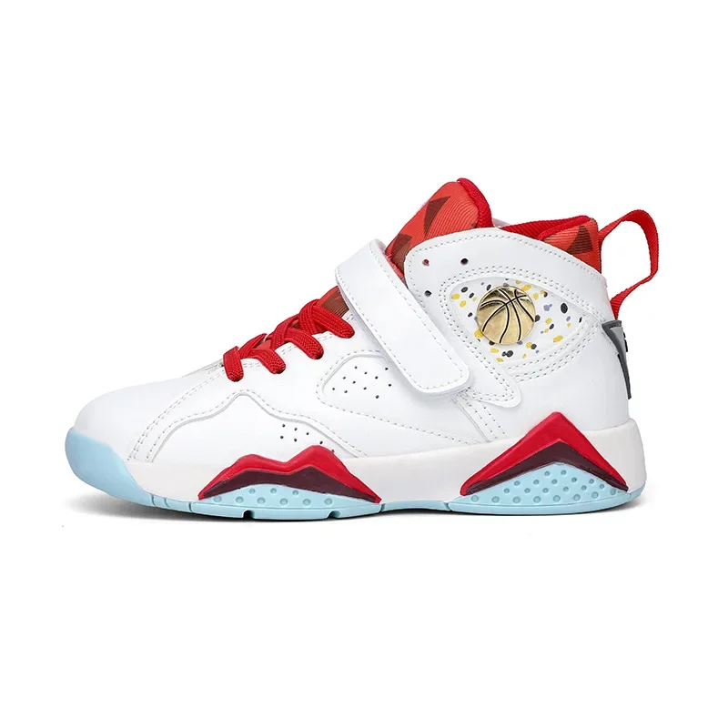 الأطفال الصيف تنفس الصبي المضادة للانزلاق أحذية رياضية كاجوال الفيلكرو طفل عالية أعلى حذاء كرة السلة الصبي عدم الانزلاق انتعاش احذية الجري