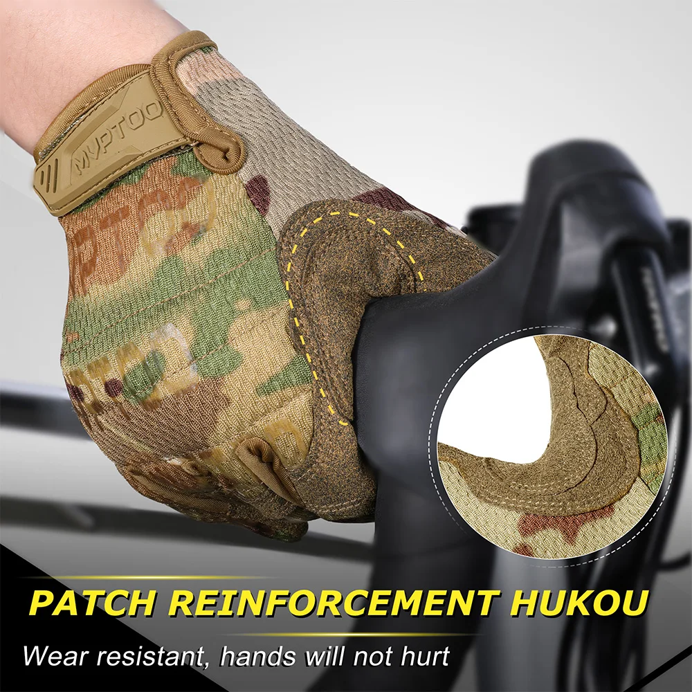 TouchScreen Tactical Gloves Camouflage Paintball Shooting Airsoft Combat Hunting Shock-proof Full Finger Glove Bicycle Men Women