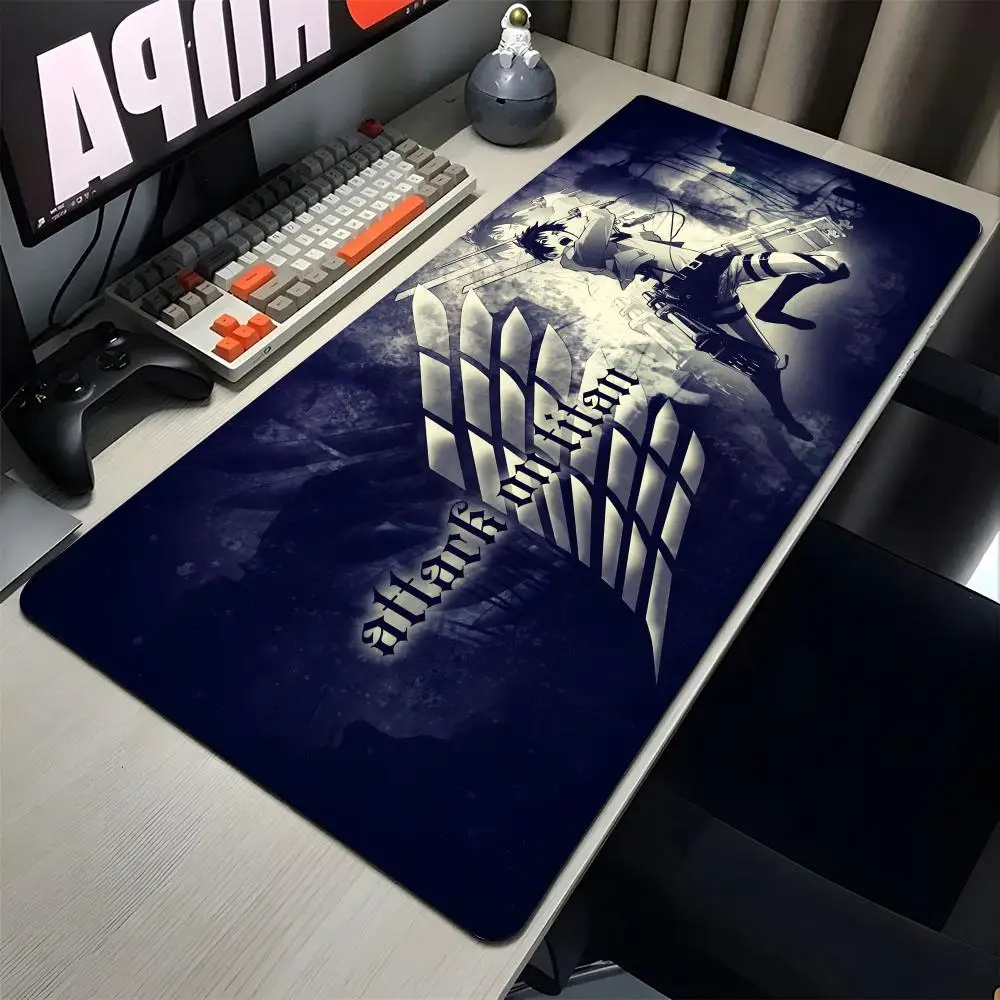 Anime A-Attack on Titan colleague Large Gaming Gamer Big Mouse Mat Computer Locking Edge MousePad 90x40cm Keyboard Desk