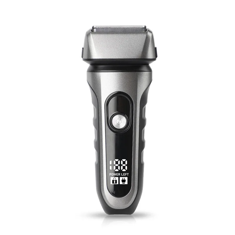 

STLF New Arrival IPX7 Waterproof Electric Shaver Men Intelligent Digital Display Shaving Razor Washable Foil Shaver with Usb Cha