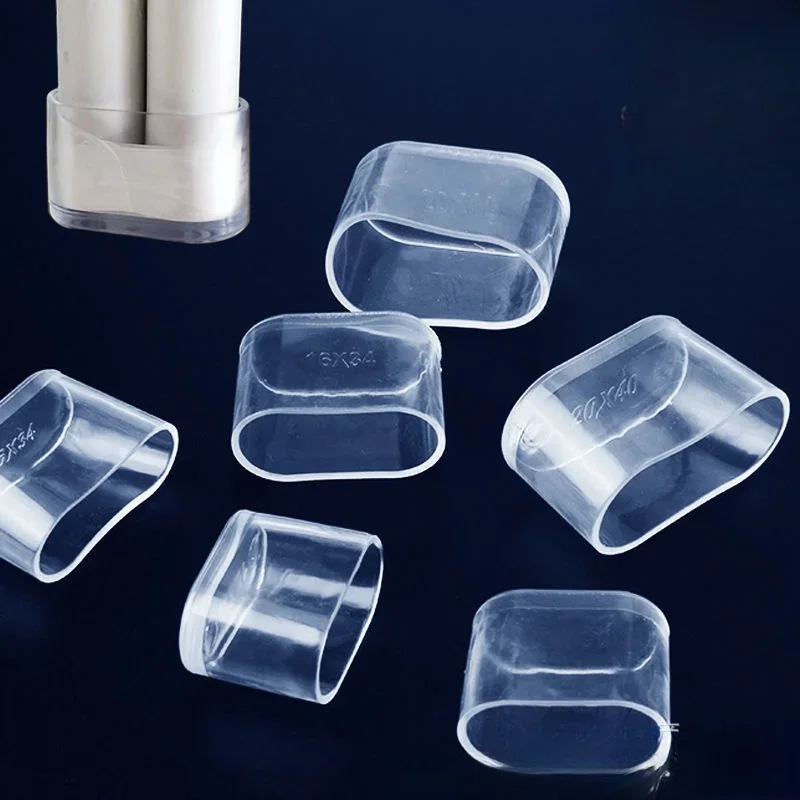 8pcs Non-Slip Oval Chair Leg Caps Feet Protector Pads Silicone Furniture Table Covers Sock Dust Cover Leveling Feet Round Bottom