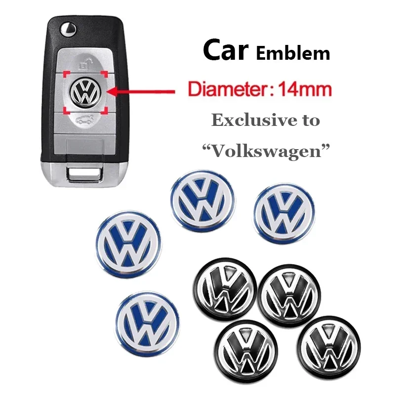 

5/10Pcs Car Remote Key Logo Metal Emblem Stickers For VW GTI Polo Golf Passat Tiguan Arteon Touareg Taigo Caddy Jetta Beetle Sha