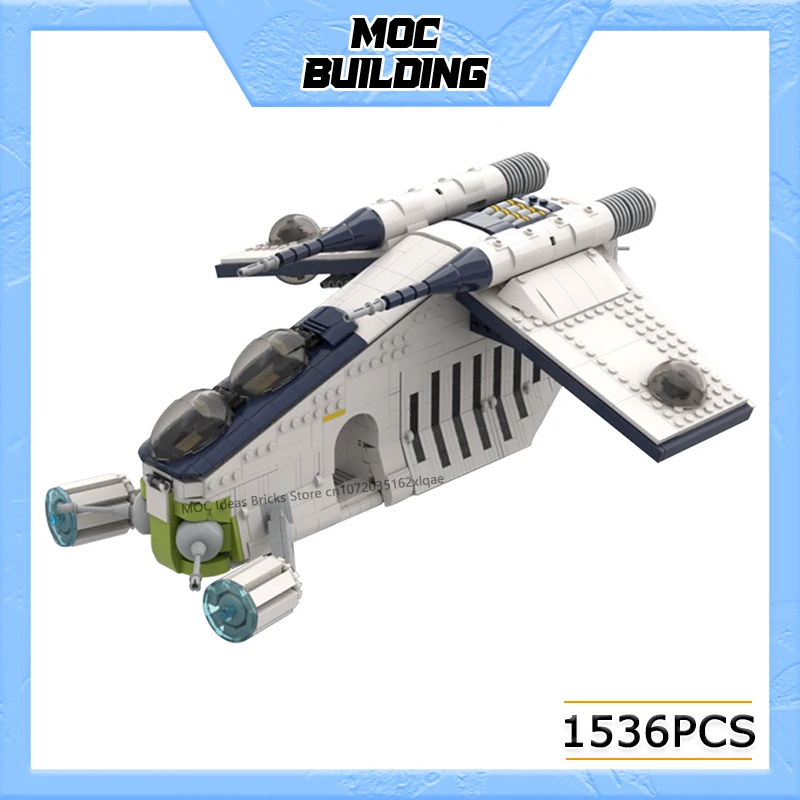 

﻿ MOC Building Blocks Space Movie Series Attack Gunship Model DIY Assemble Bricks Creative Starship Toys Collection Display Gift