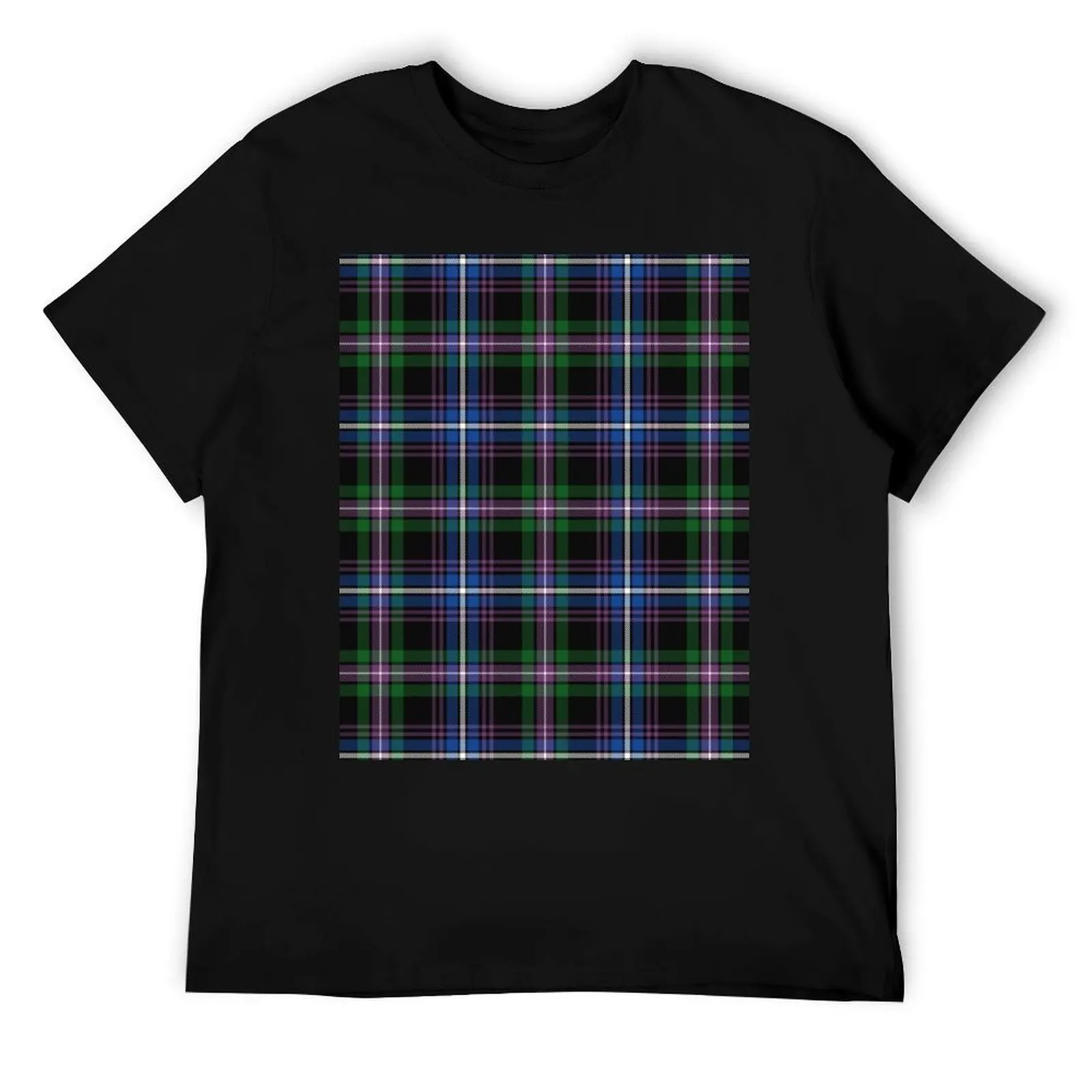 Auld Lang Syne Blue Tartan T-Shirt printed t shirts for man man t shirts for men cotton t shirt man T-Shirt