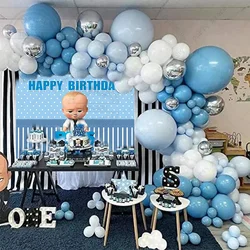 148PCS Boss Baby Balloon Arch Wreath Set Baby Shower Themed Birthday Party Decoration Blue Latex Balloon Supplies Inflatable Toy