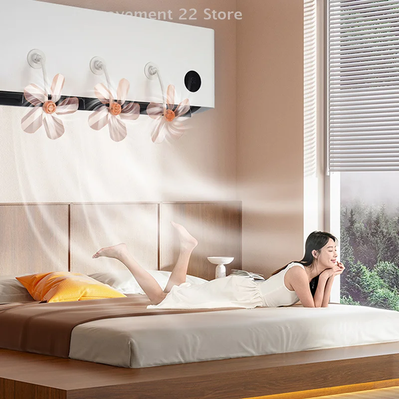 3Pcs Wall Mounted Conditioning Guide Fan Adjustable Plastic Air Conditioner Vent Cover Windmill Shaped Anti Direct Blowing