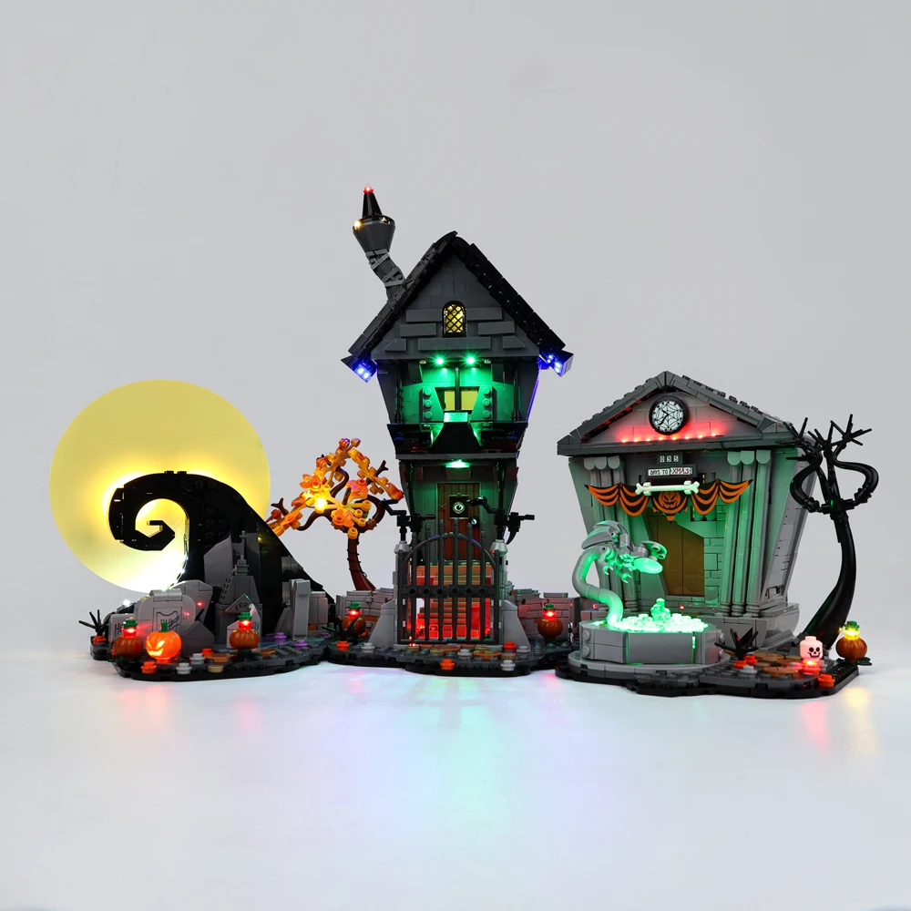 ชุดไฟ LED สําหรับ 21351 Tim Burtons Nightmare Before Christmas DIY LED บล็อกชุดของเล่นชุด (เฉพาะชุดไม่มีรุ่น)