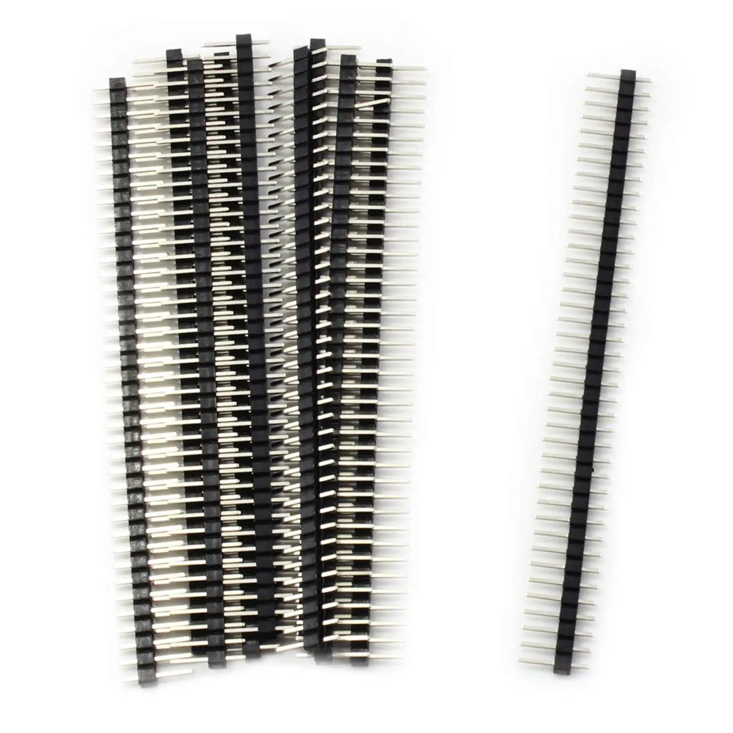 20/40 Stück Pin-Steckverbinder, 2,54 mm 40-Pin Stecker und Buchse, trennbare PCB-Platinenverbinder, einreihige Pin-Steckverbinder – Detail 6