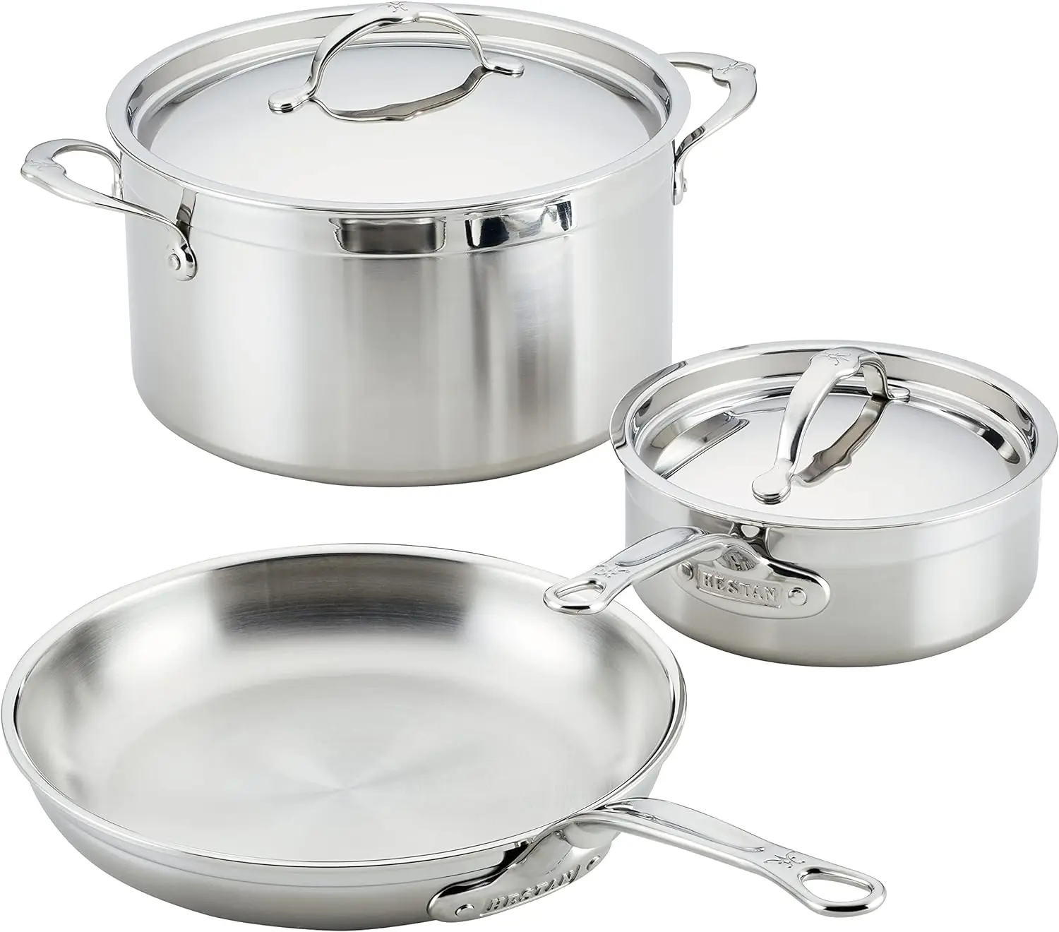 

Hestan - ProBond Collection - Professional Clad Stainless Steel 5-Piece Ultimate Cookware Set