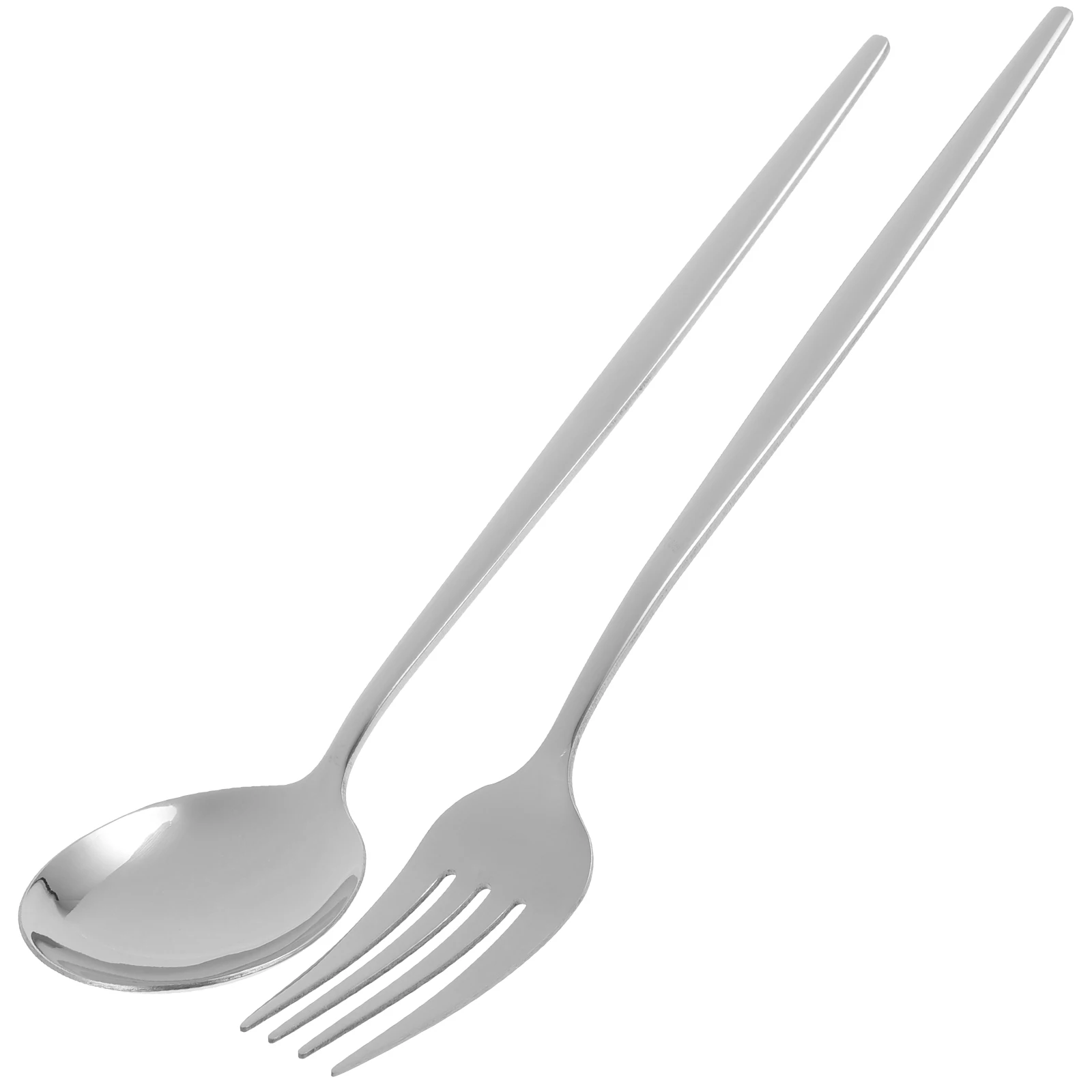 

Fork Spoon Set Stainless Steel Cutlery Simple Design Comfort Grip Kids Adults Home Restaurant Hotel Buffet Party BBQ Dinnerware