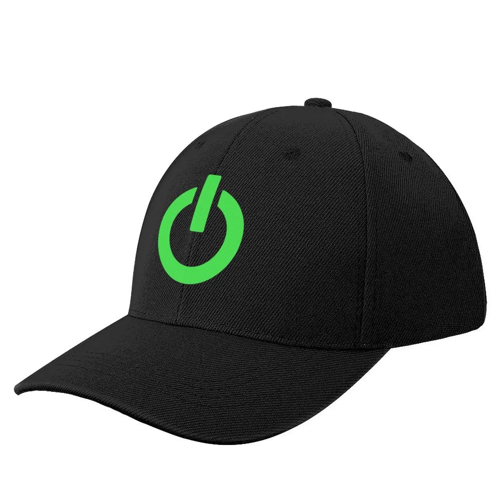 

Power Button (green) Baseball Cap summer hat Luxury Cap Beach Bag Women Men's