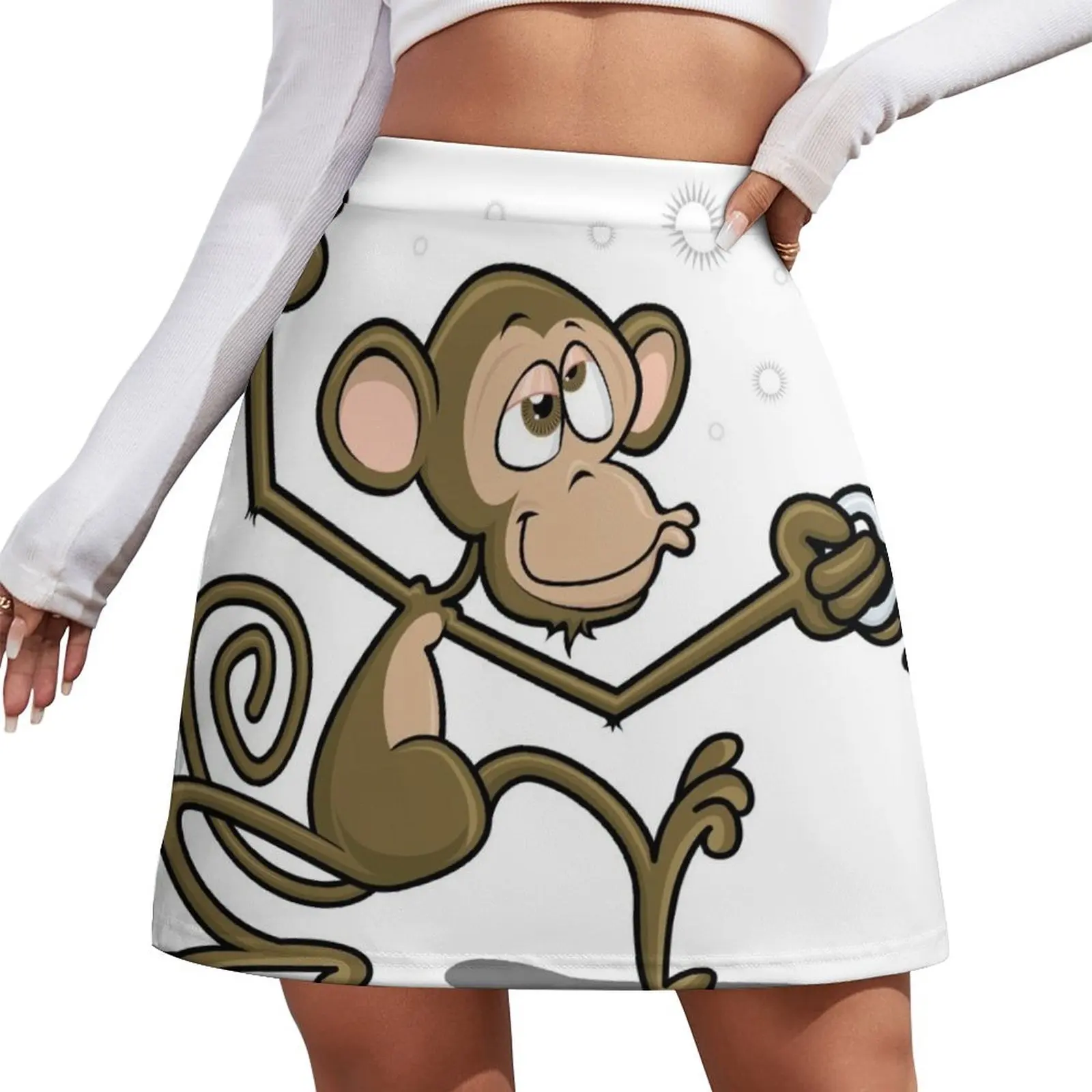 

Monkey Drunk Cartoon Theme Mini Skirt japanese kawaii clothes clothing women summer 2026 Women's summer skirts skorts for women
