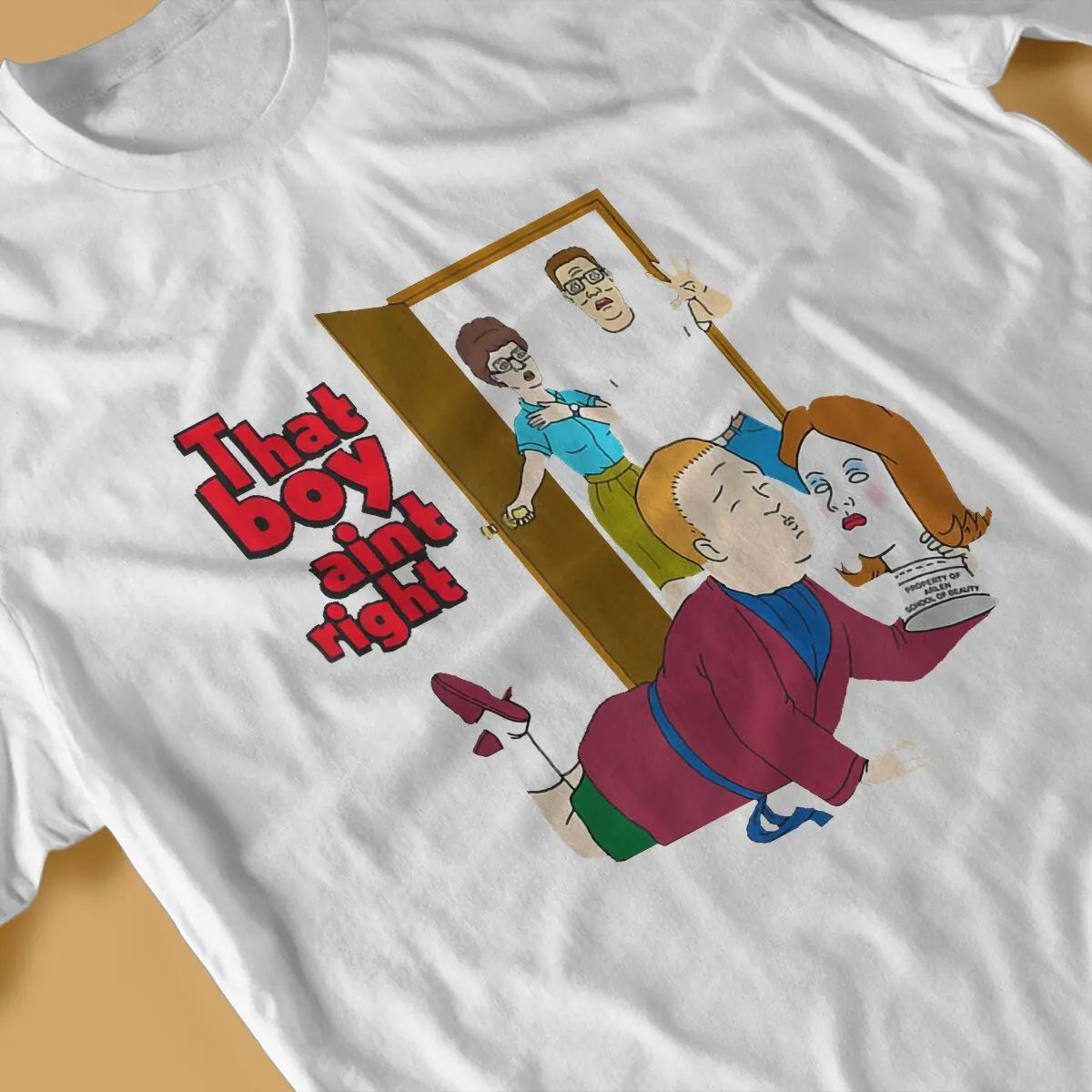 Cartoon Men T Shirts K-King Of The Hill Casual Tees Short Sleeve Round Neck T-Shirt Pure Cotton Gift Idea Clothing