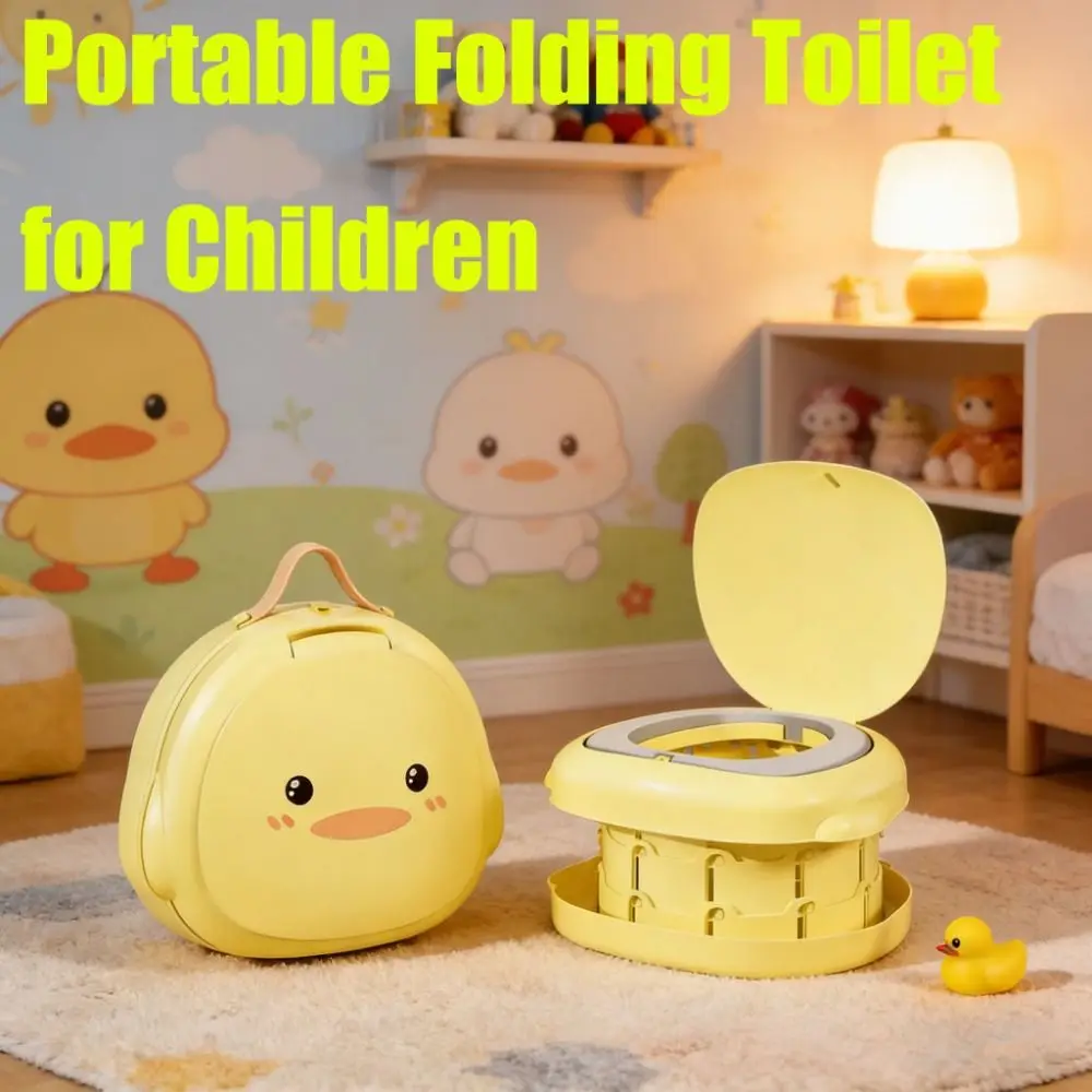 New Foldable Portable WC Toilet Hanging Non-slip Pot Toilet Bowl Cartoon Potty Training Pot Outdoor Travel