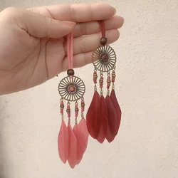 Mini Dream Catcher Handcraft Car Pendnat Feather Wind Chimes Girls Room Wall Hanging Home Decoration Keychain Birthday Gifts