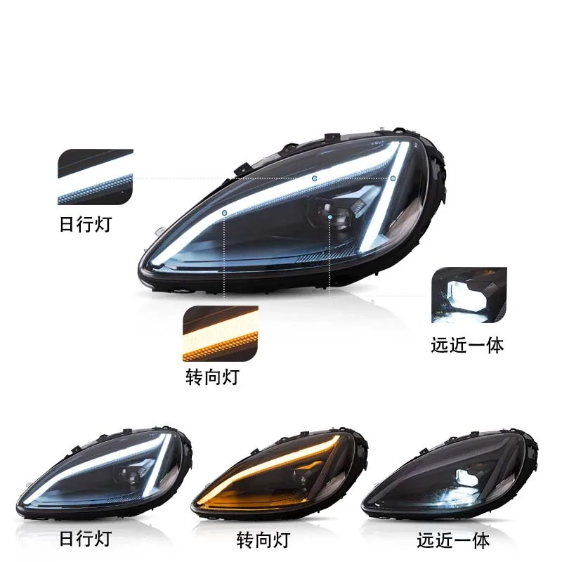 

1 Set LED Head Lamp Assembly Streamer Turn Signal For Chevrolet Corvette C6 05-13 Daytime Running Light DRL Headlight Assembly