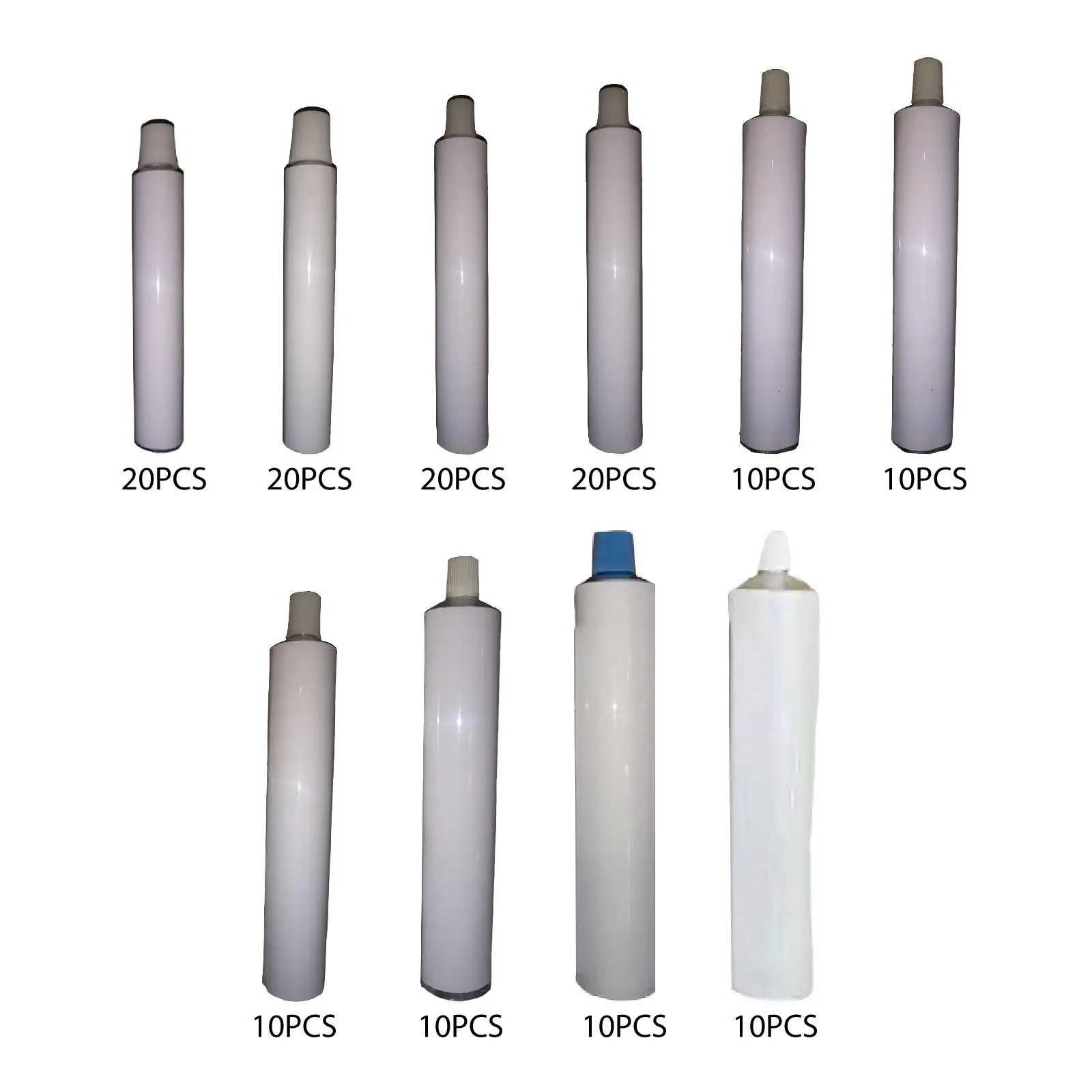 Empty Aluminum Paint Tubes Compact Convenient Easy Open Caps Packing Sample Bottles Portable for Handcream Storing Gouaches Trip