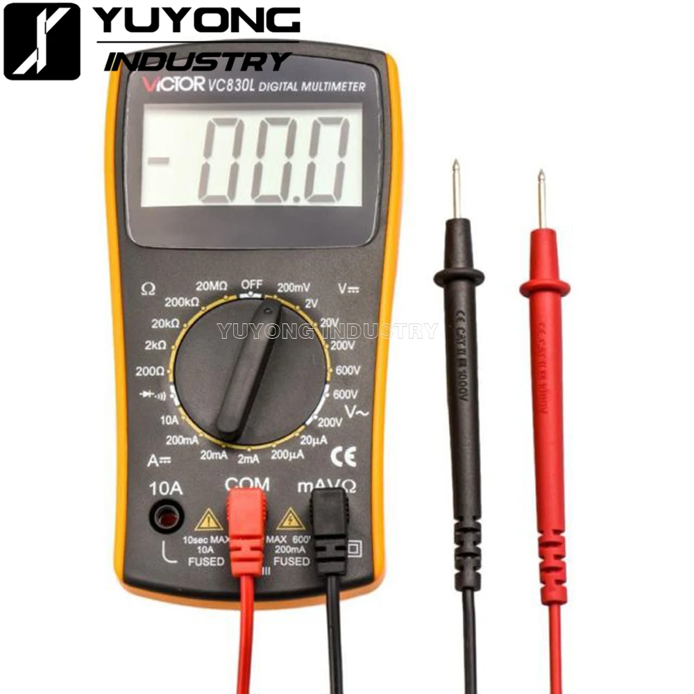 Professionale elettrico palmare VC830L AC DC Display LCD Tester Meter Multimetro digitale Multimetro amperometro Multitester - VC830L