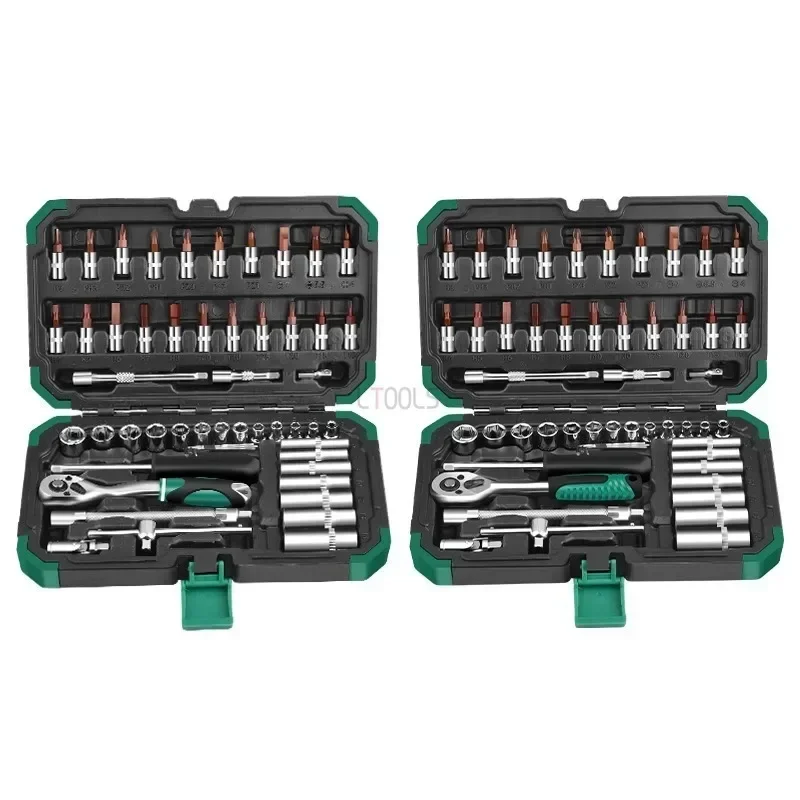 53 Pieces/set of Car Repair Tool Set with Ratchet Torque Wrench for Home Repair and Decoration Easy To Carry Combination Tool