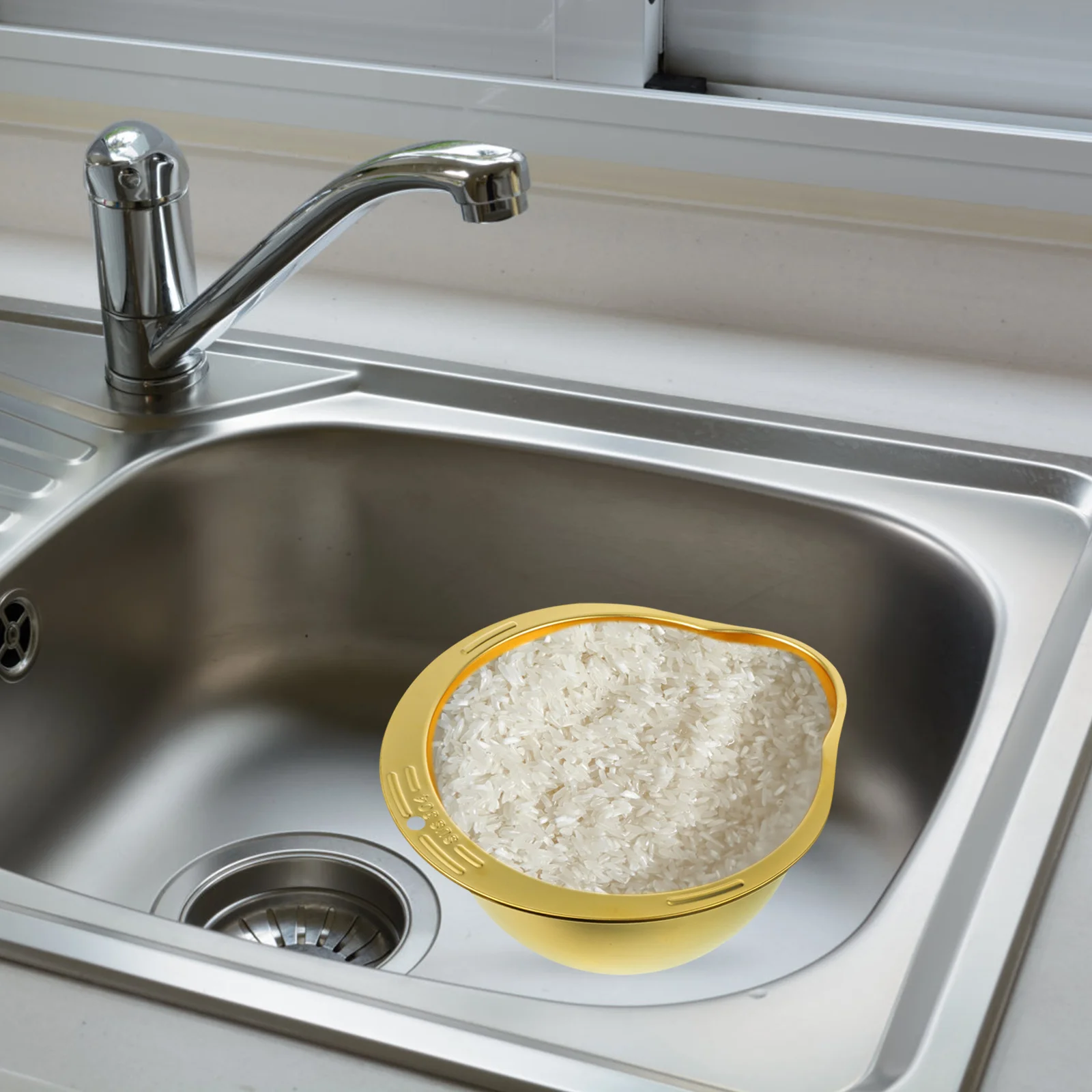 

Stainless Steel Vegetable Washing Basin Large Kitchen Fruit Bowl Flat Bottom Thickened Household Food Cleaning Basin Drain