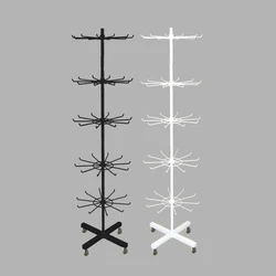 5Layer Metal Rotating Moving Shelf for Jewelry Earring Holder Hat Sock Underwear Snack Display Shelf Racks Stand Cases for Malls