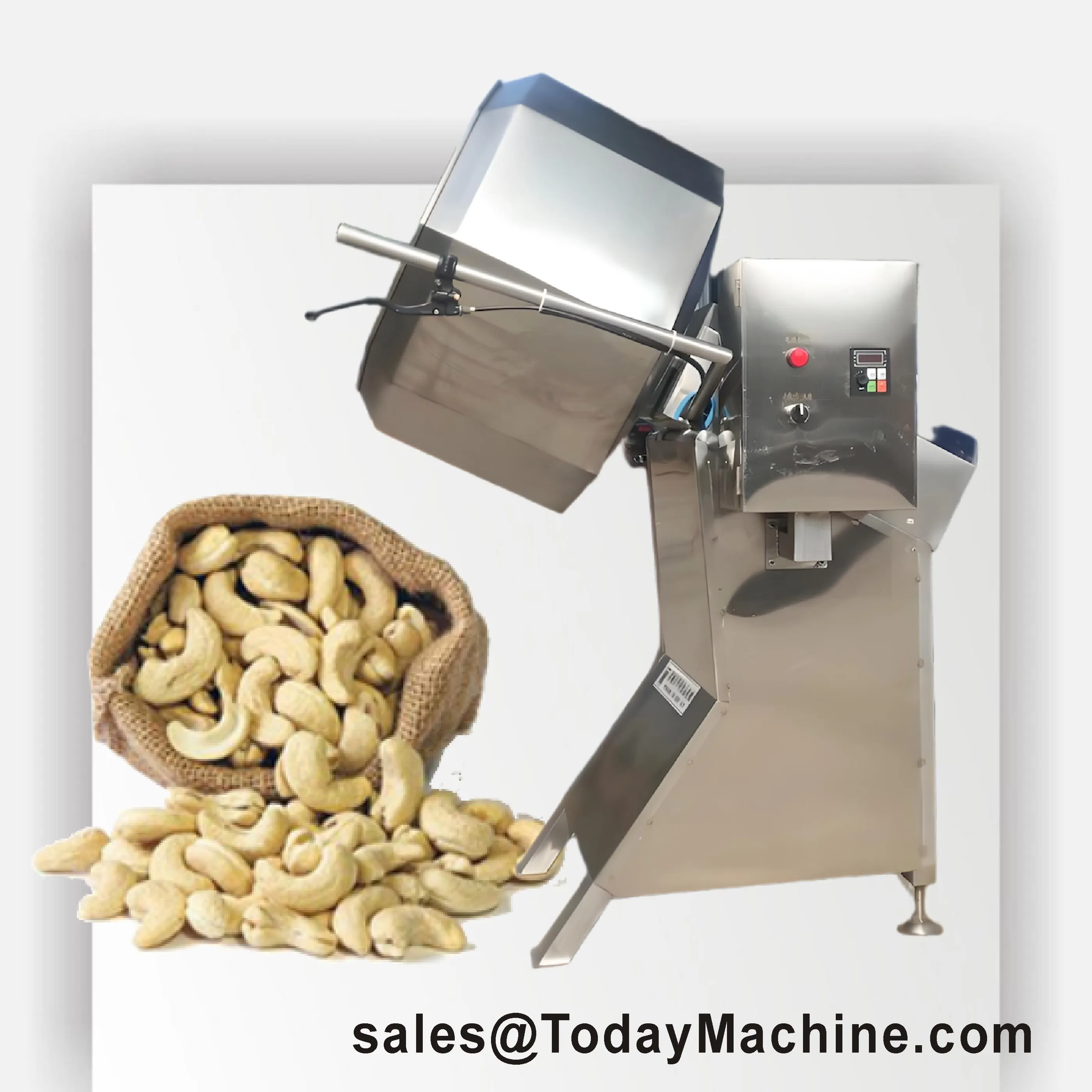 High Quality Drum Fried Food Potato Chips Snacks Seasoning Machine /Octagonal Peanut Flavoring Coating Machine