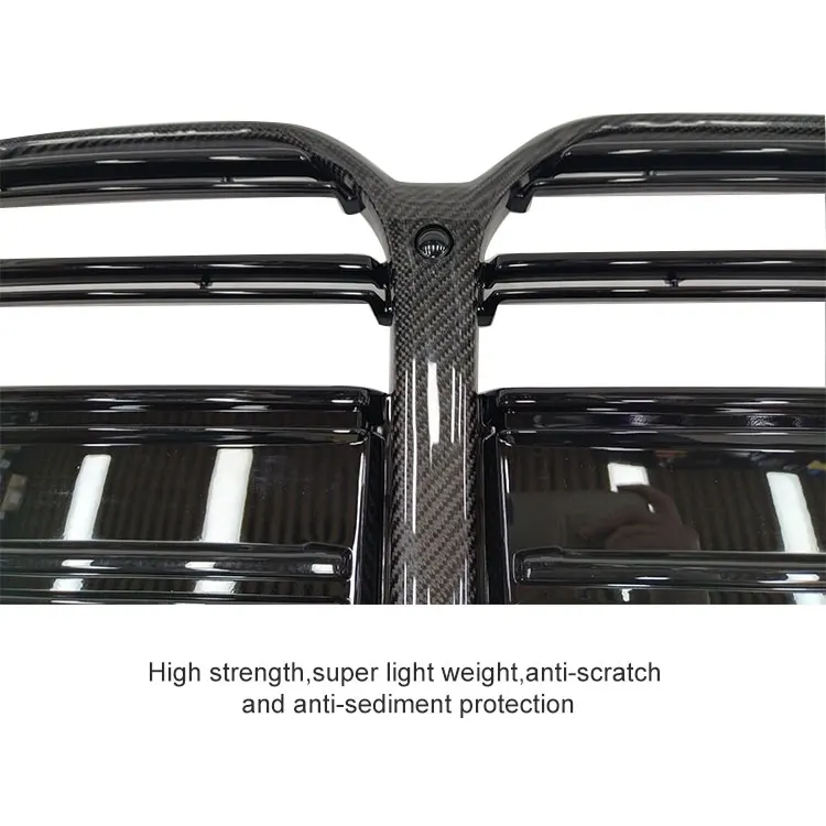 STLFFor BMWs 4 Series G22 شبكة ألياف الكربون المعدلة G22 M نموذج شبكة أمامية من ألياف الكربون الحقيقية يمكن استخدامها مع أو بدون تيار متردد #5