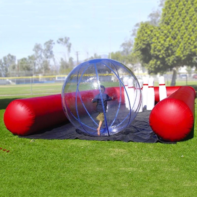 newest inflatable human bowling alley, factory price human bowling ball game