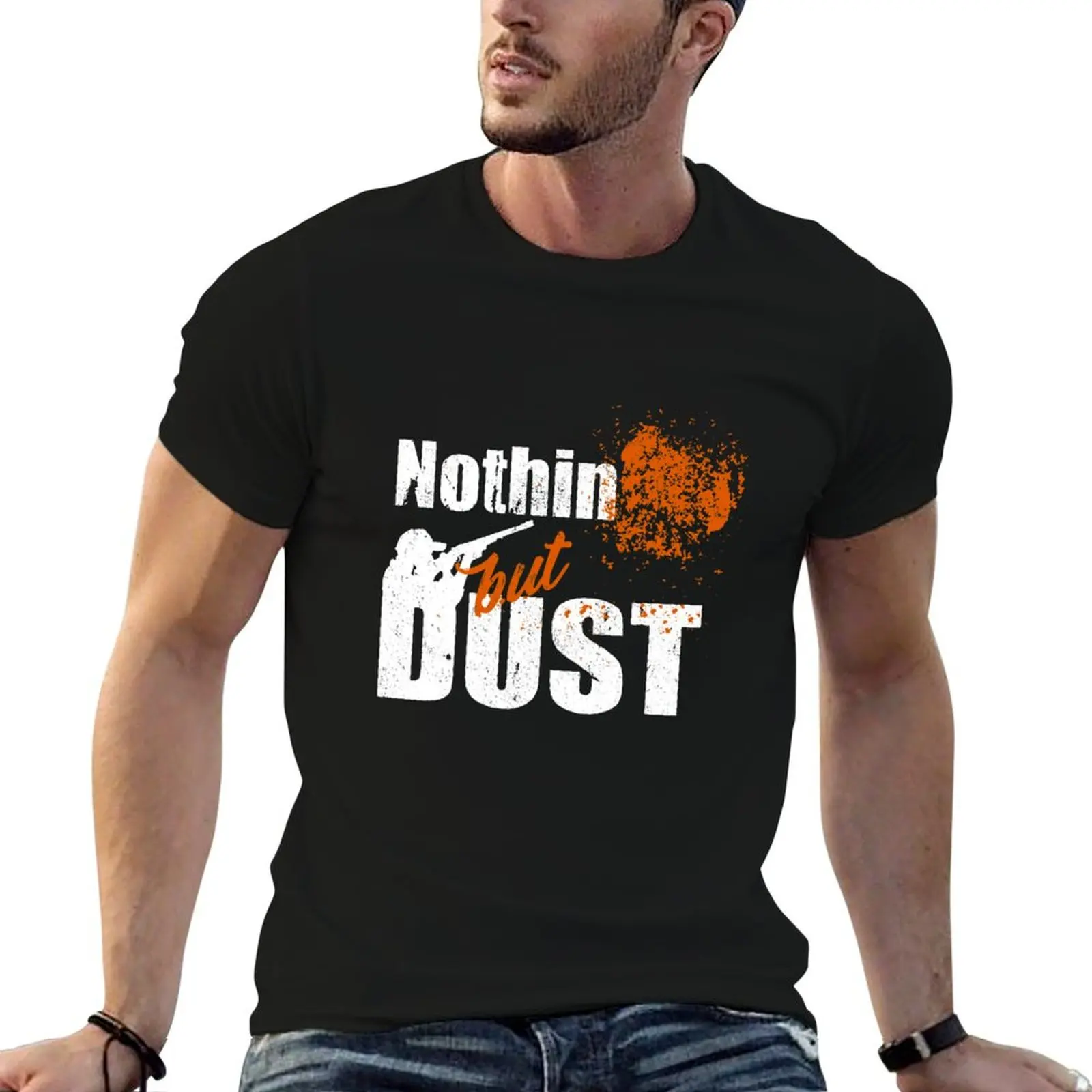 Clay Target Shooting Nothing But Dust Trap Skeet T-Shirt Plus Size Lightweight Tee Shirt