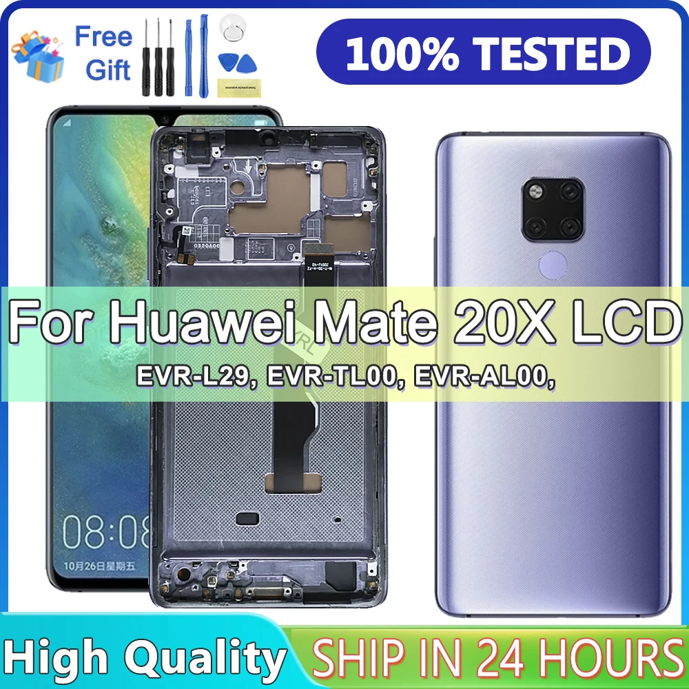7,2-дюймовый TFT для HUAWEI Mate 20X, экран EVR-L29, ЖК-дисплей, замена сенсорного экрана для Huawei Mate 20x, дисплей с рамкой
