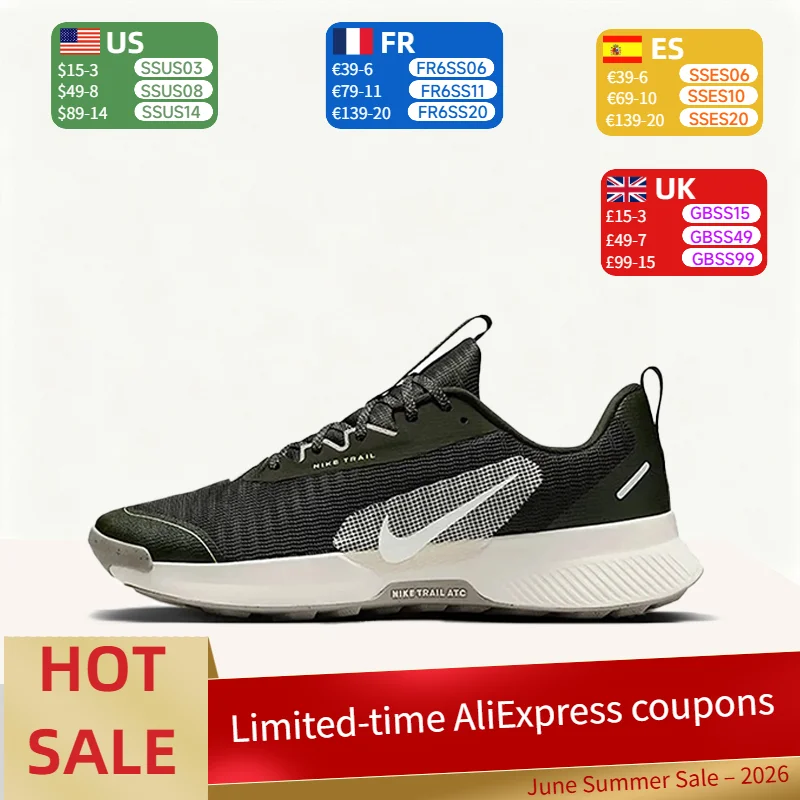 

Nike Juniper Irail 3 Men's Low-Top Trail Running Shoes: Breathable, Stylish,Minimalist, and Durable in Gray and Green FQ0904-301