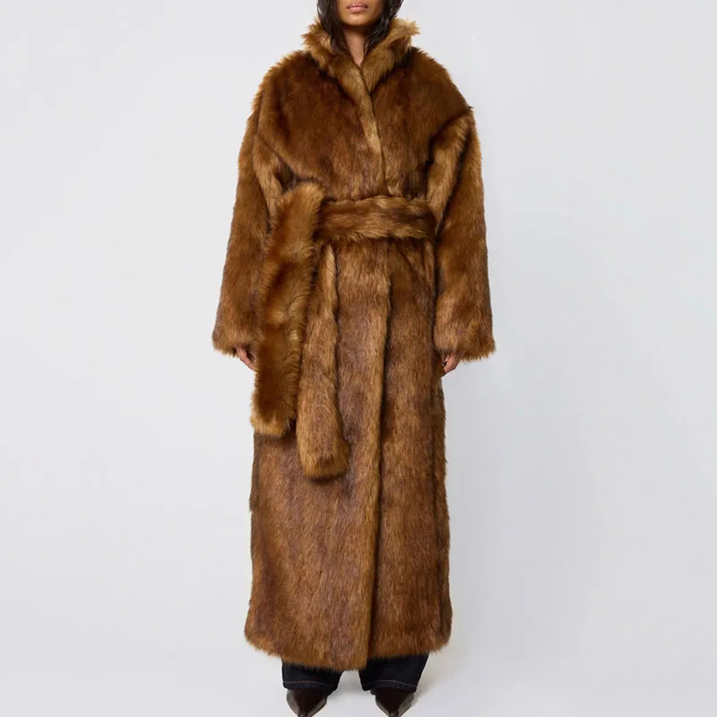 Women Overcoat High Quality Fur Coat Imitating Fox Fur Stylish Thickened Coat 2026 New Temperament Winter Women's Fur Coat H608