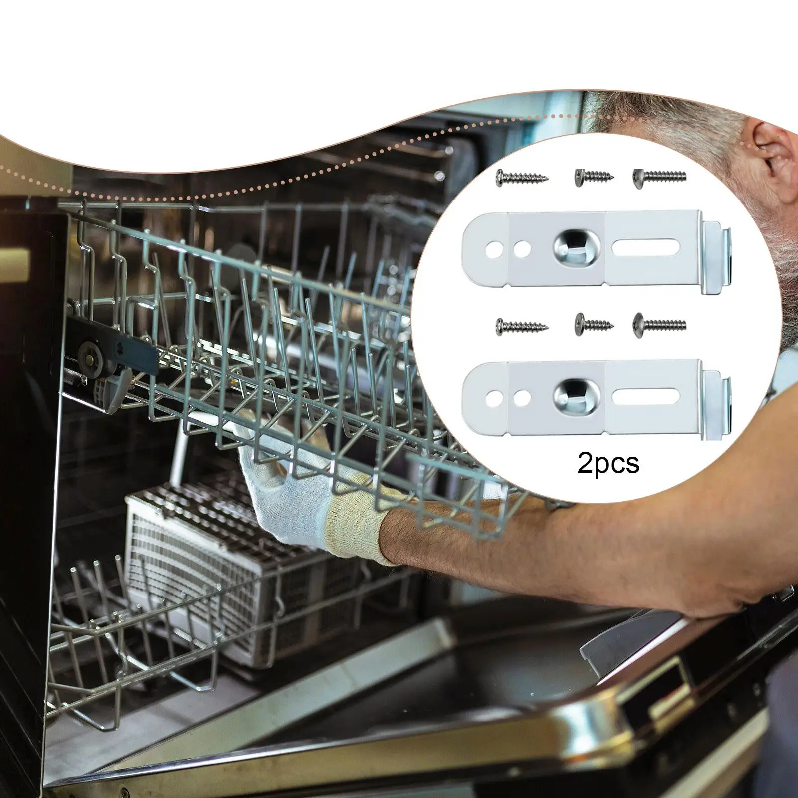 4 unidades suporte de montagem de máquina de lavar louça Eap4222710 kit de instalação de montagem de máquina de lavar louça