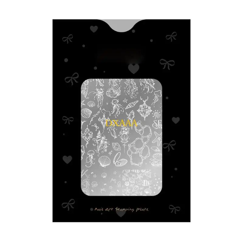 DXAA Stainless Steel Art Stamping Plate with Ocean Themed Suitable for Enhancing Visual Appeal in Holiday Decorating